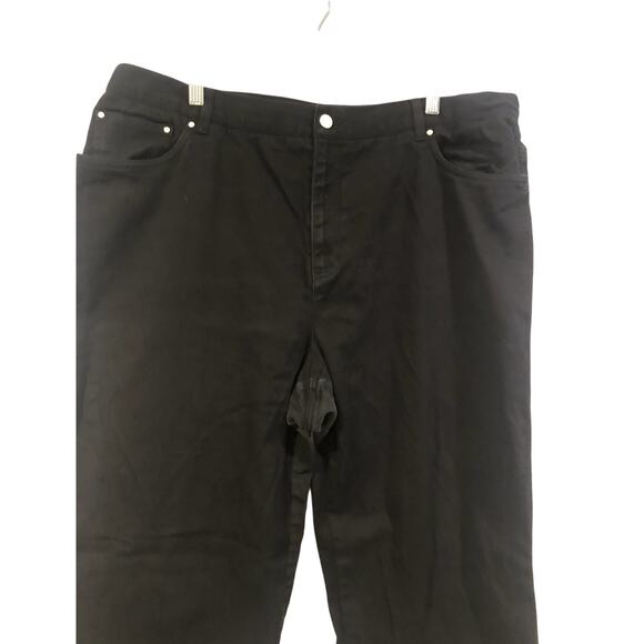 GUC Jones New York Signature 20W Plus Cotton Denim Black Pants - Picture 3 of 8